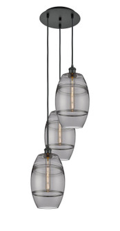 Ballston Three Light Pendant in Matte Black (405|113B-3P-BK-G557-8SM)