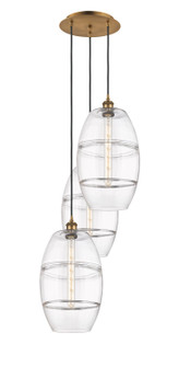 Ballston Three Light Pendant in Brushed Brass (405|113B-3P-BB-G557-10CL)