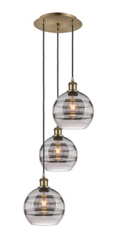 Ballston Three Light Pendant in Antique Brass (405|113B-3P-AB-G556-8SM)