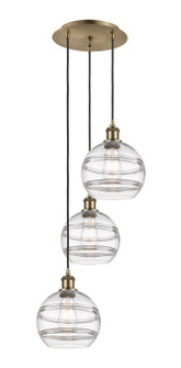 Ballston LED Pendant in Antique Brass (405|113B-3P-AB-G556-8CL)