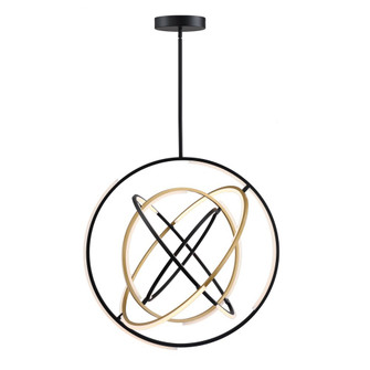 Trilogy LED Pendant in Black and Gold (78|AC6746BB)