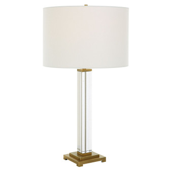 Crystal Column One Light Table Lamp in Antique Brass (52|30237)