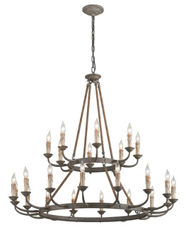 Cyrano 24 Light Chandelier in Earthen Bronze (67|F6118-EB)