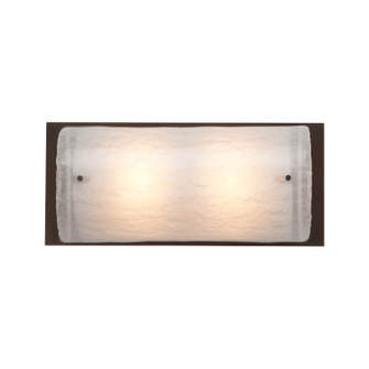 Textured Glass Two Light Vanity in Oil Rubbed Bronze (404|VLB0044-13-RB-IW-E2)