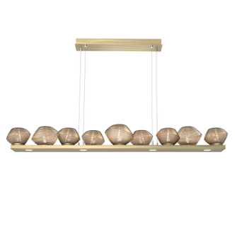 Mesa LED Linear Suspension in Heritage Brass (404|PLB0089-0C-HB-B-CA1-L3)