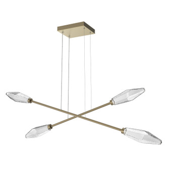 Rock Crystal LED Lantern in Gilded Brass (404|PLB0050-M2-GB-C-CA1-L1)