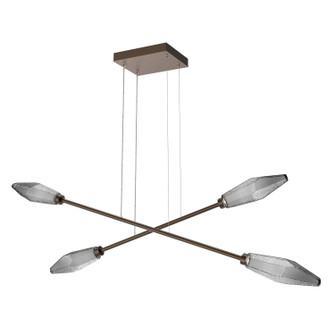 Rock Crystal LED Lantern in Flat Bronze (404|PLB0050-M2-FB-S-CA1-L1)