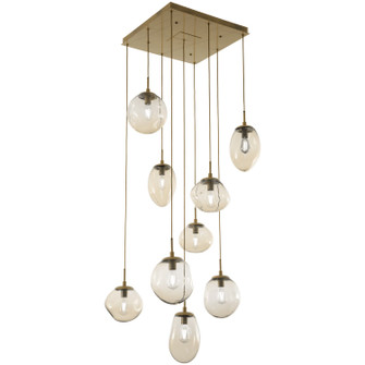 Cosmos Nine Light Pendant in Novel Brass (404|CHB0065-09-NB-A-C01-E2)