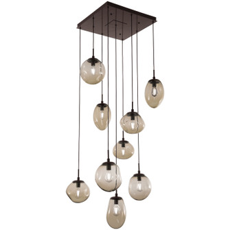 Cosmos Nine Light Pendant in Burnished Bronze (404|CHB0065-09-BB-S-C01-E2)