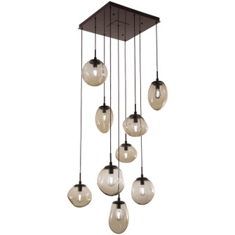 Cosmos Nine Light Pendant in Burnished Bronze (404|CHB0065-09-BB-A-C01-E2)