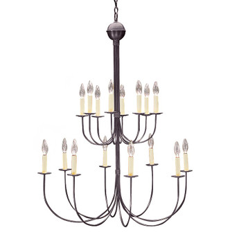 Chandelier 16 Light Hanging Lantern in Dark Brass (196|916-DB-LT16)