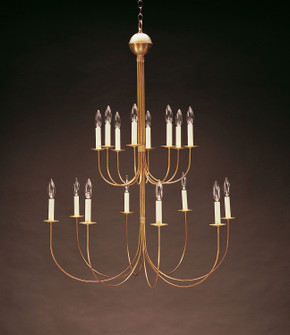 Chandelier 16 Light Hanging Fixture in Antique Brass (196|916-AB-LT16)