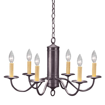 Chandelier Six Light Hanging Lantern in Dark Brass (196|911-DB-LT6)