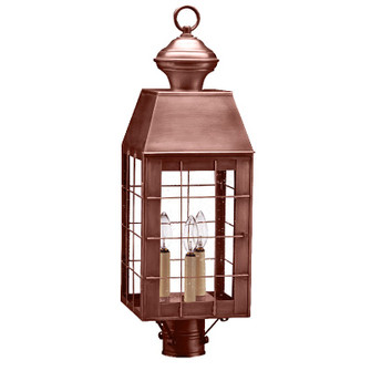 Woodcliffe Three Light Post Mount in Antique Copper (196|8353-AC-LT3-CSG)