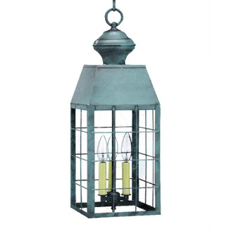 Woodcliffe Three Light Hanging Lantern in Verdi Gris (196|8352-VG-LT3-CSG)
