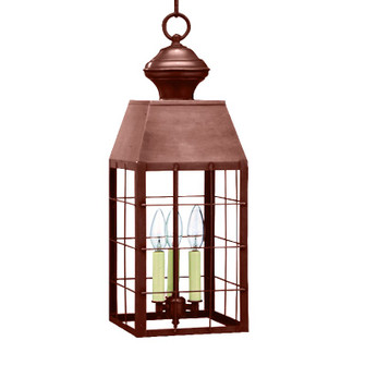 Woodcliffe Three Light Hanging Lantern in Antique Copper (196|8352-AC-LT3-CLR)