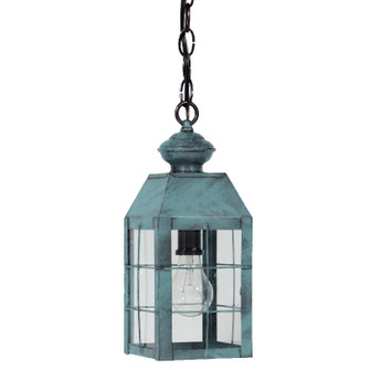 Woodcliffe One Light Hanging Lantern in Verdi Gris (196|8312-VG-MED-CLR)