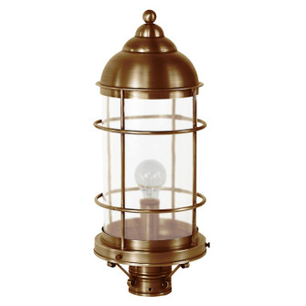 Nautical One Light Post Mount in Antique Brass (196|3533-AB-MED-FST)