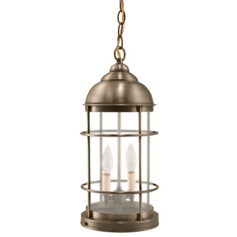 Nautical Two Light Hanging Lantern in Dark Antique Brass (196|3532-DAB-LT2-FST)