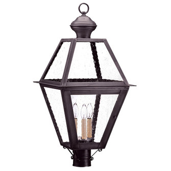 Boston Three Light Post Mount in Dark Brass (196|1073-DB-LT3-SMG)