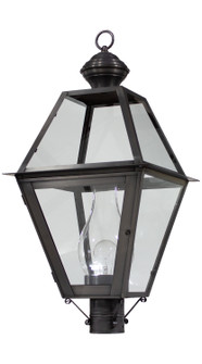 Boston One Light Post Mount in Dark Brass (196|1073-DB-CIM-CLR)