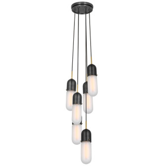 Junio LED Pendant in Bronze and Brass (268|TOB 5646BZ/HAB-FG-6)