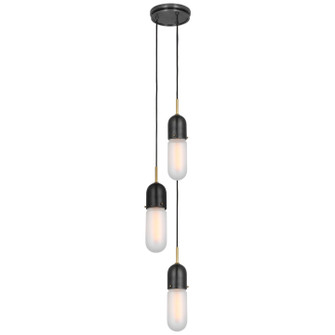 Junio LED Pendant in Bronze and Brass (268|TOB 5646BZ/HAB-FG-3)