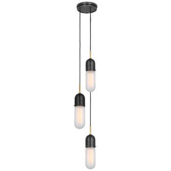 Junio LED Pendant in Bronze and Brass (268|TOB 5646BZ/HAB-FG-3)