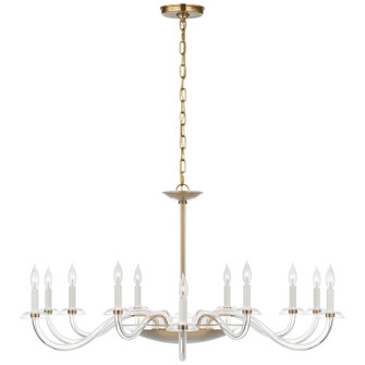 Brigitte LED Chandelier in Clear Glass and Hand-Rubbed Antique Brass (268|PCD 5021CG/HAB)
