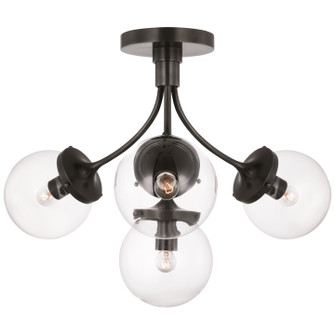 Prescott Four Light Semi-Flush Mount in Bronze (268|KS 4407BZ-CG)