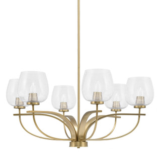 Cavella Six Light Chandelier in New Age Brass (200|3906-NAB-4810)