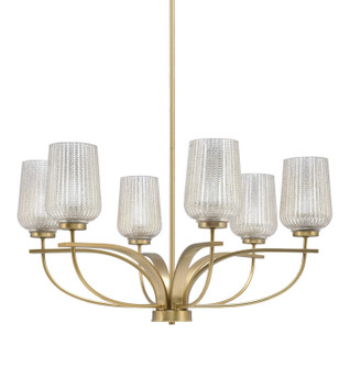 Cavella Six Light Chandelier in New Age Brass (200|3906-NAB-4253)