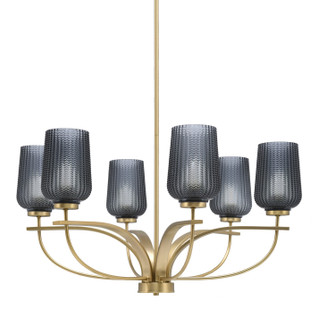 Cavella Six Light Chandelier in New Age Brass (200|3906-NAB-4252)