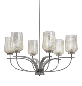 Cavella Six Light Chandelier in Graphite (200|3906-GP-4253)