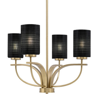 Cavella Four Light Chandelier in New Age Brass (200|3904-NAB-4069)