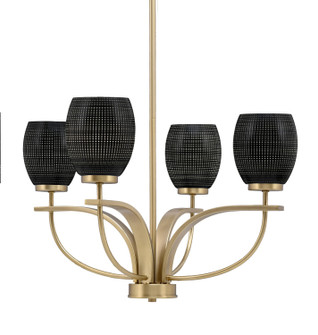 Cavella Four Light Chandelier in New Age Brass (200|3904-NAB-4029)