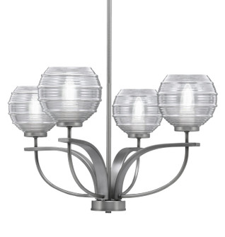 Cavella Four Light Chandelier in Graphite (200|3904-GP-5110)