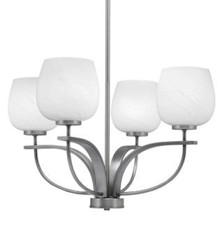 Cavella Four Light Chandelier in Graphite (200|3904-GP-4811)