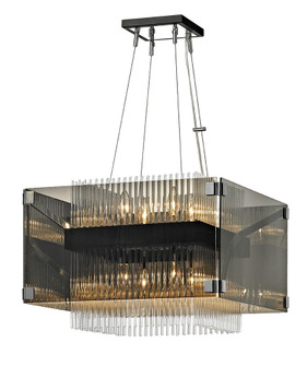 Apollo Eight Light Chandelier in Bronze/Polished Chrome (67|F5905-BRZ/PC)