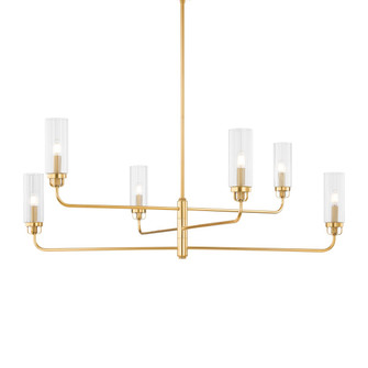 Halifax Six Light Chandelier in Aged Brass (70|9306-AGB)