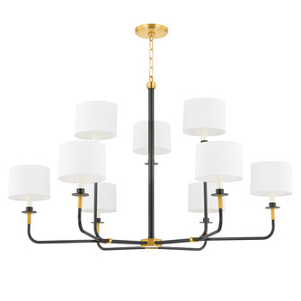 Paramus Eight Light Chandelier in Aged Brass/Old Bronze (70|9148-AOB)