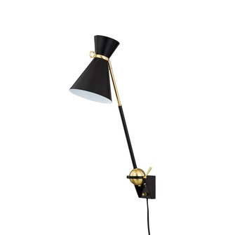 Winsted One Light Wall Sconce in Aged Brass/Soft Black (70|3530-AGB/SBK)