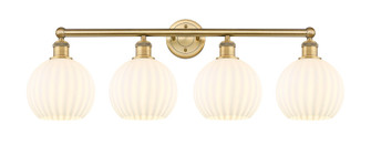 Edison Four Light Bath Vanity in Brushed Brass (405|616-4W-BB-G1217-8WV)