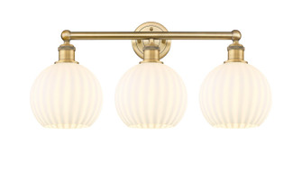 Edison Three Light Bath Vanity in Brushed Brass (405|616-3W-BB-G1217-8WV)