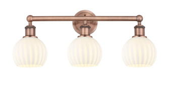 Edison LED Bath Vanity in Antique Copper (405|616-3W-AC-G1217-6WV)