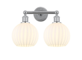Edison Two Light Bath Vanity in Polished Chrome (405|616-2W-PC-G1217-8WV)