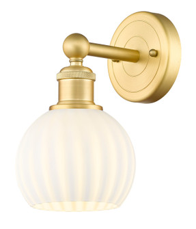 Edison One Light Wall Sconce in Satin Gold (405|616-1W-SG-G1217-6WV)