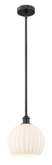 Edison One Light Mini Pendant in Matte Black (405|616-1S-BK-G1217-10WV)