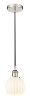 Edison One Light Mini Pendant in Polished Nickel (405|616-1P-PN-G1217-6WV)