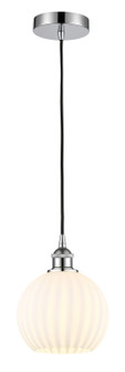 Edison One Light Mini Pendant in Polished Chrome (405|616-1P-PC-G1217-8WV)